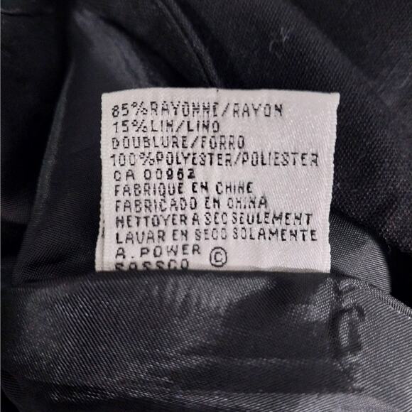 PRESTON & YORK PETITES! LINEN+! BLACK 2 PC SHORT SLEEVED SKIRT SUIT SET! SZ 6P - Picture 9 of 11